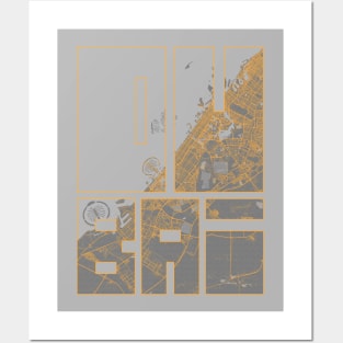 Dubai, United Arab Emirates City Map Typography - Bauhaus Posters and Art